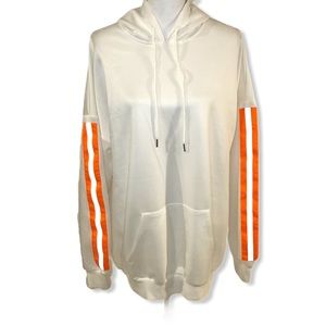 Waisted Oversized Reflective Tape Hoodie